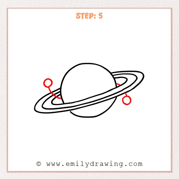 how to draw a saturn - Step 5