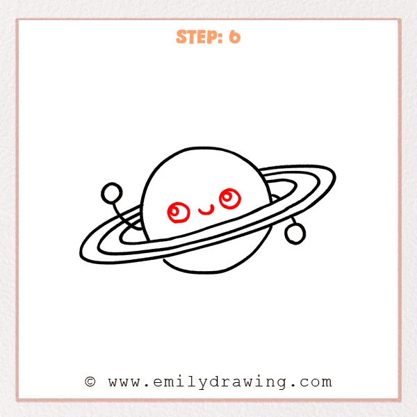 how to draw a saturn - Step 6
