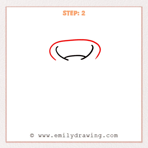 how to draw a scarf - Step 2