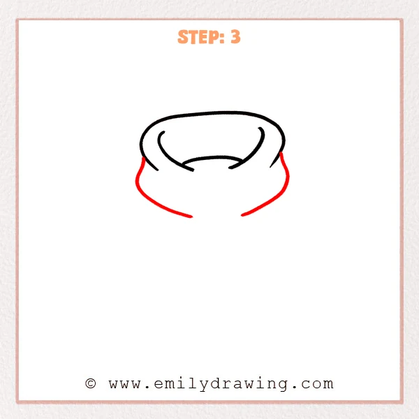 how to draw a scarf - Step 3