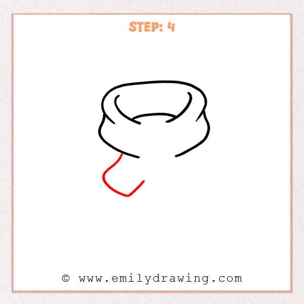 how to draw a scarf - Step 4
