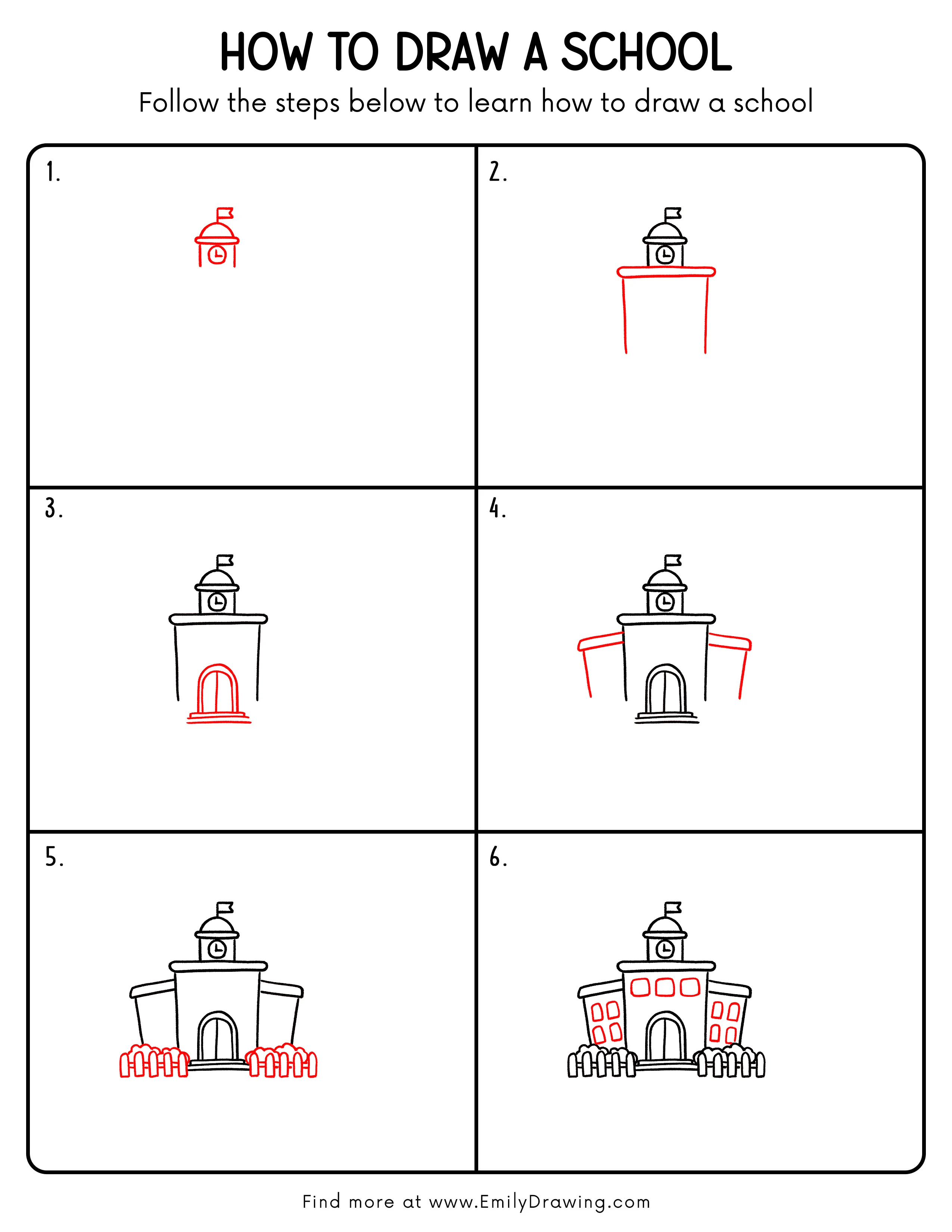 Printable School Drawing Guide