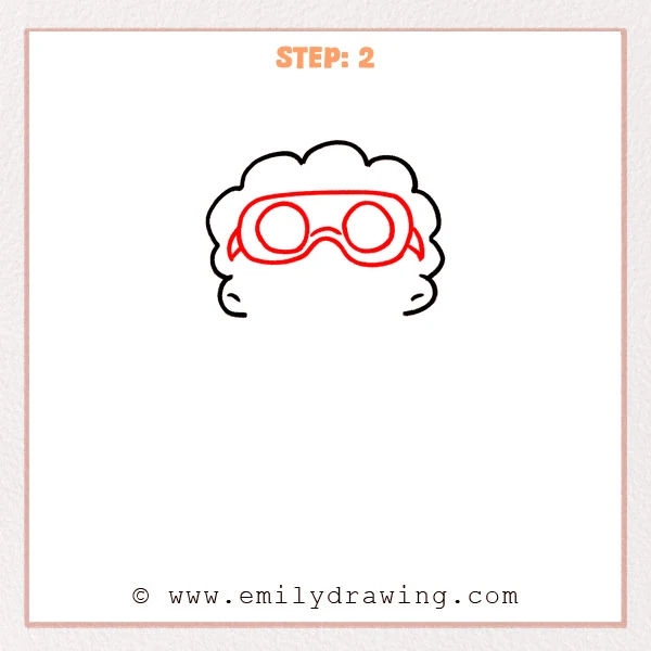 how to draw a scientist - Step 2