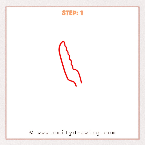 how to draw a scissors - Step 1