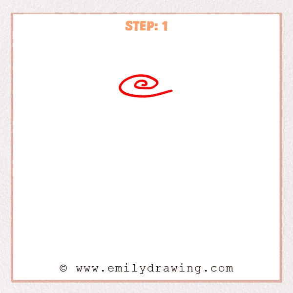 how to draw a scroll - Step 1