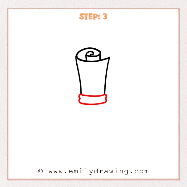 how to draw a scroll - Step 3