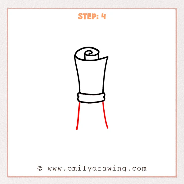 how to draw a scroll - Step 4