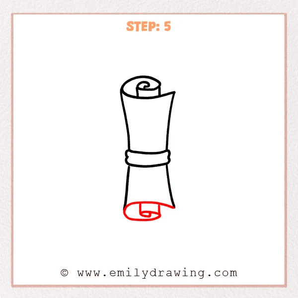 how to draw a scroll - Step 5