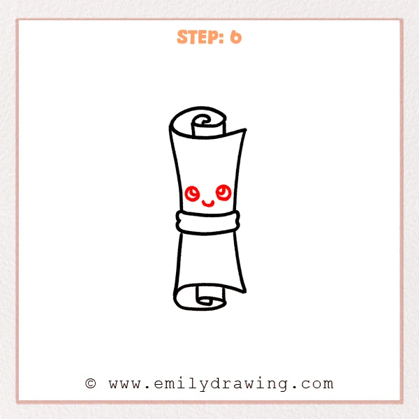 how to draw a scroll - Step 6