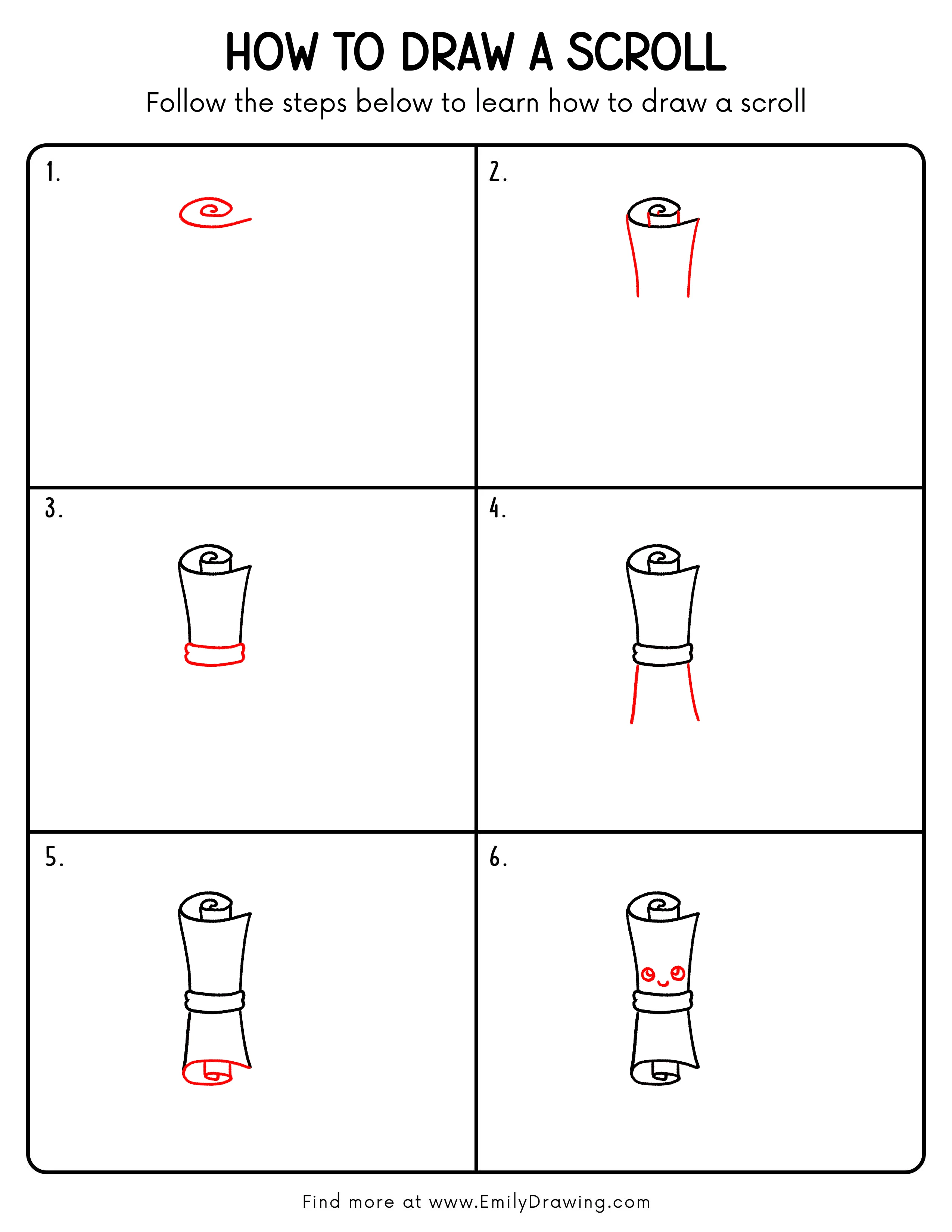 Printable Scroll Drawing Guide