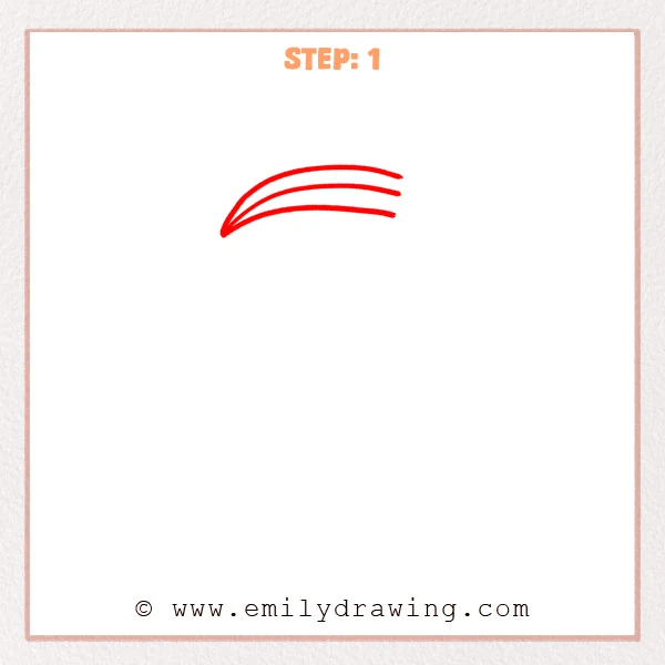 how to draw a scythe - Step 1
