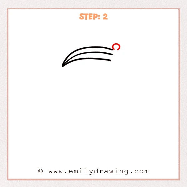 how to draw a scythe - Step 2