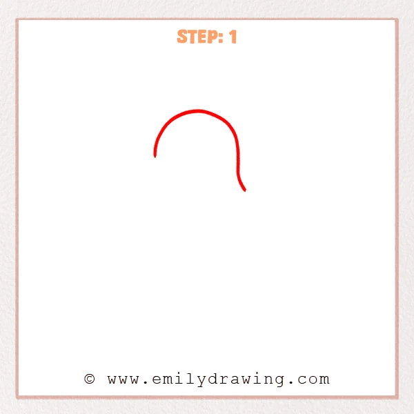 how to draw a seagull - Step 1