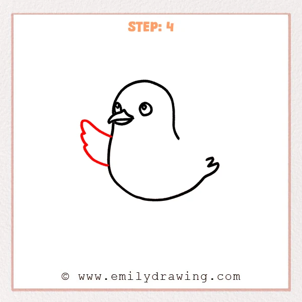 how to draw a seagull - Step 4