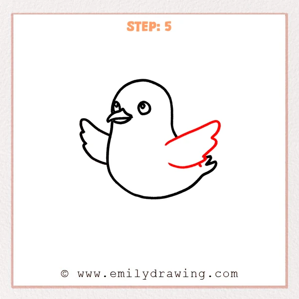 how to draw a seagull - Step 5