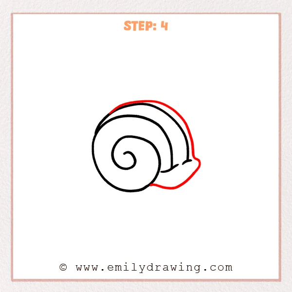 how to draw a seashell - Step 4