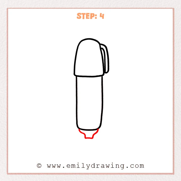 how to draw a sharpie - Step 4