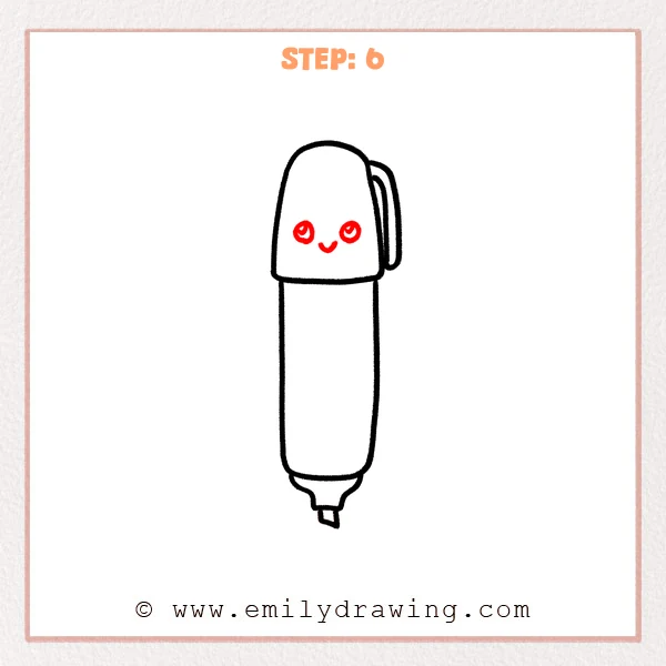 how to draw a sharpie - Step 6