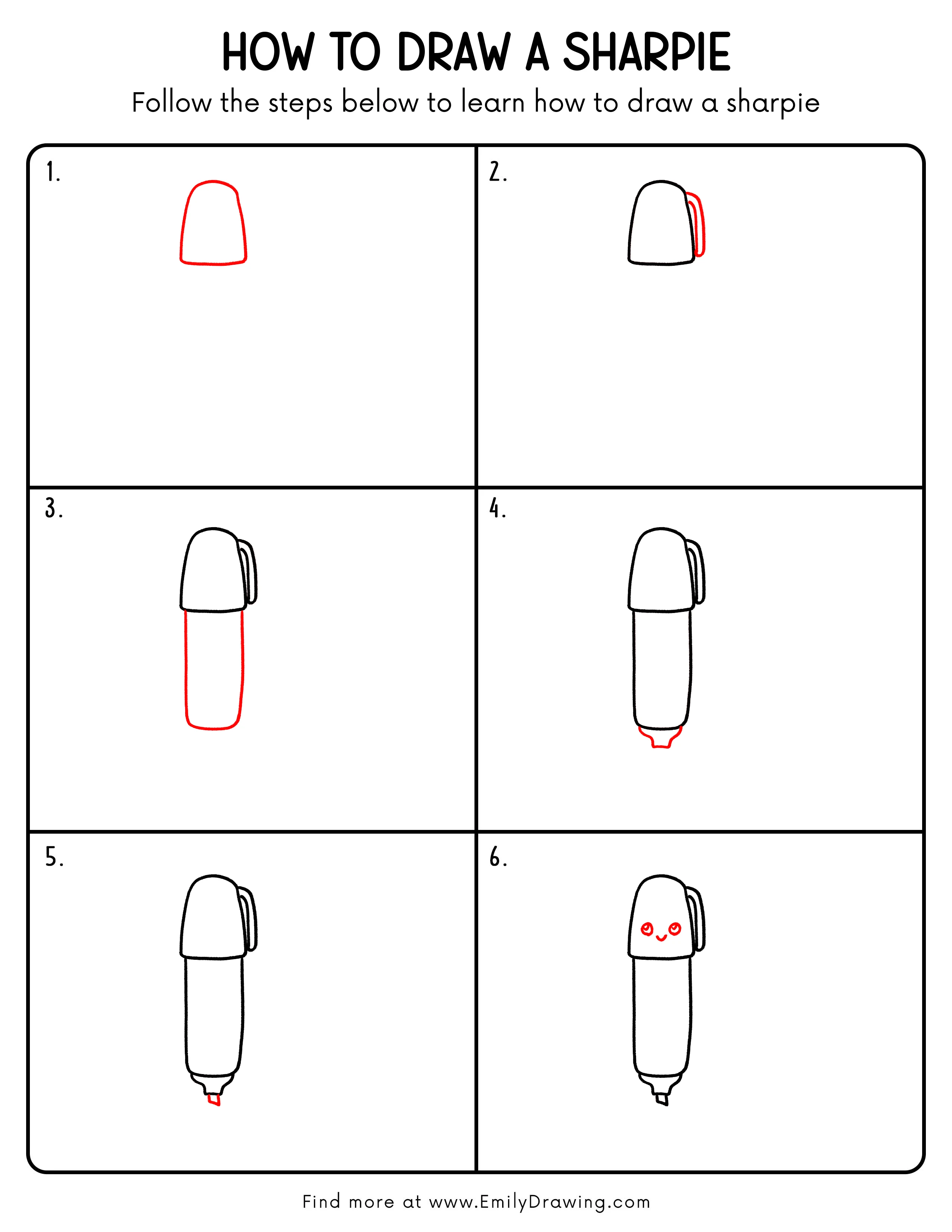 Printable Sharpie Drawing Guide
