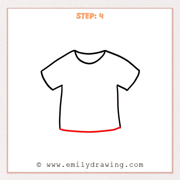 how to draw a shirt - Step 4