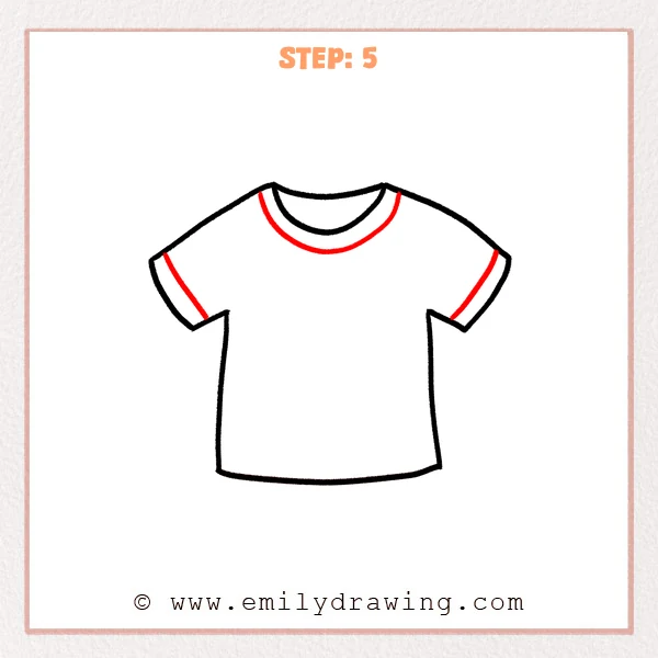 how to draw a shirt - Step 5