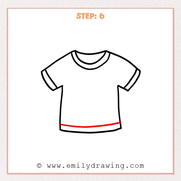 how to draw a shirt - Step 6