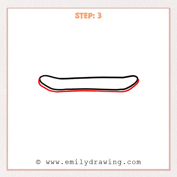 how to draw a skateboard - Step 3