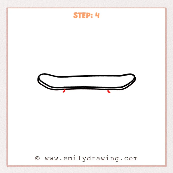 how to draw a skateboard - Step 4