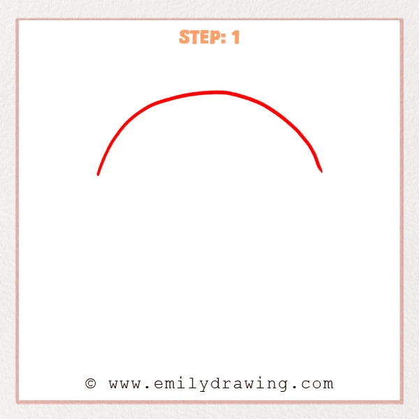 how to draw a softball - Step 1