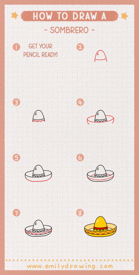 how to draw a sombrero pinterest pin