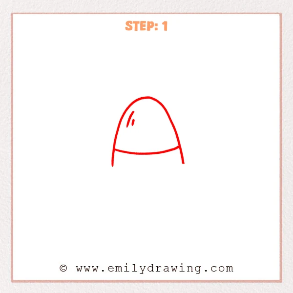 how to draw a sombrero - Step 1