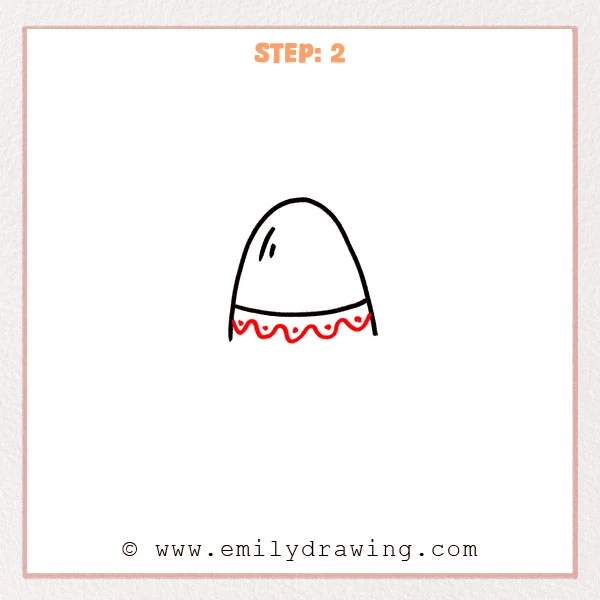 how to draw a sombrero - Step 2