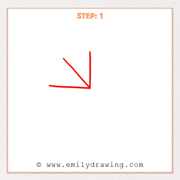 how to draw a spiderweb - Step 1