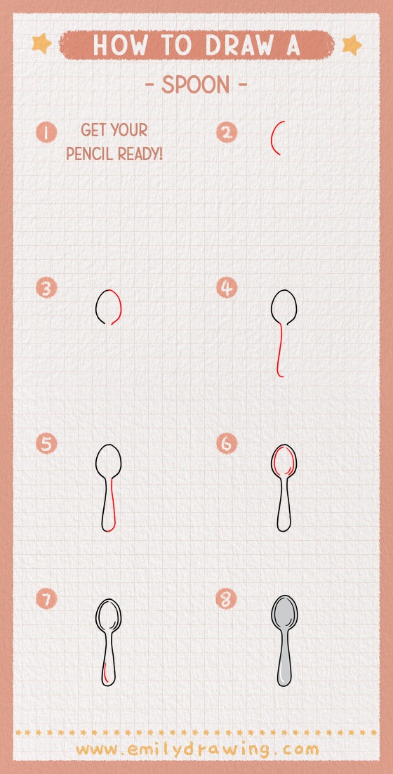 how to draw a spoon pinterest pin