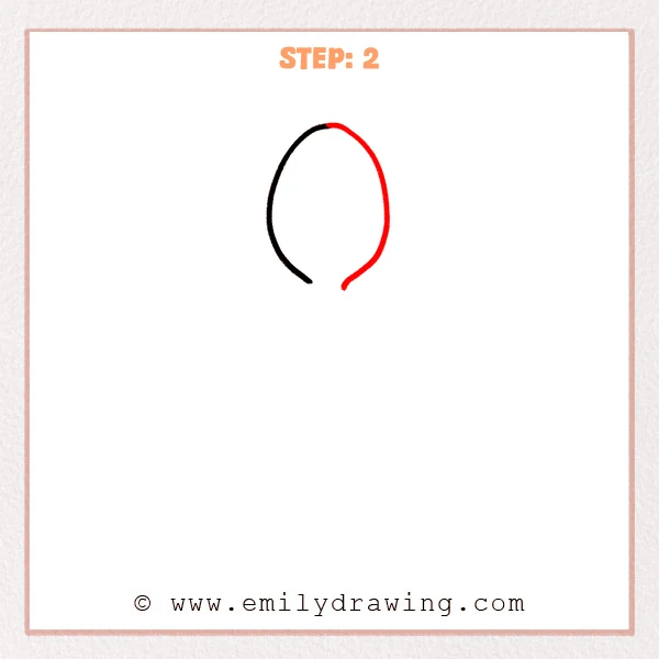 how to draw a spoon - Step 2