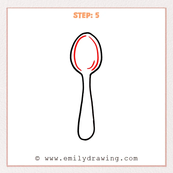 how to draw a spoon - Step 5