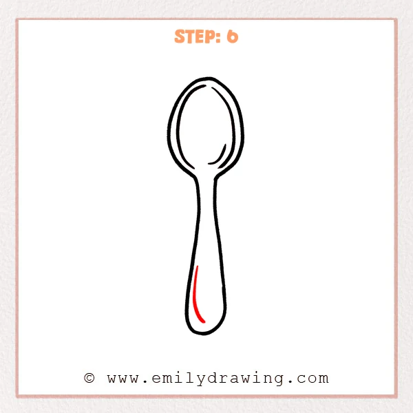 how to draw a spoon - Step 6