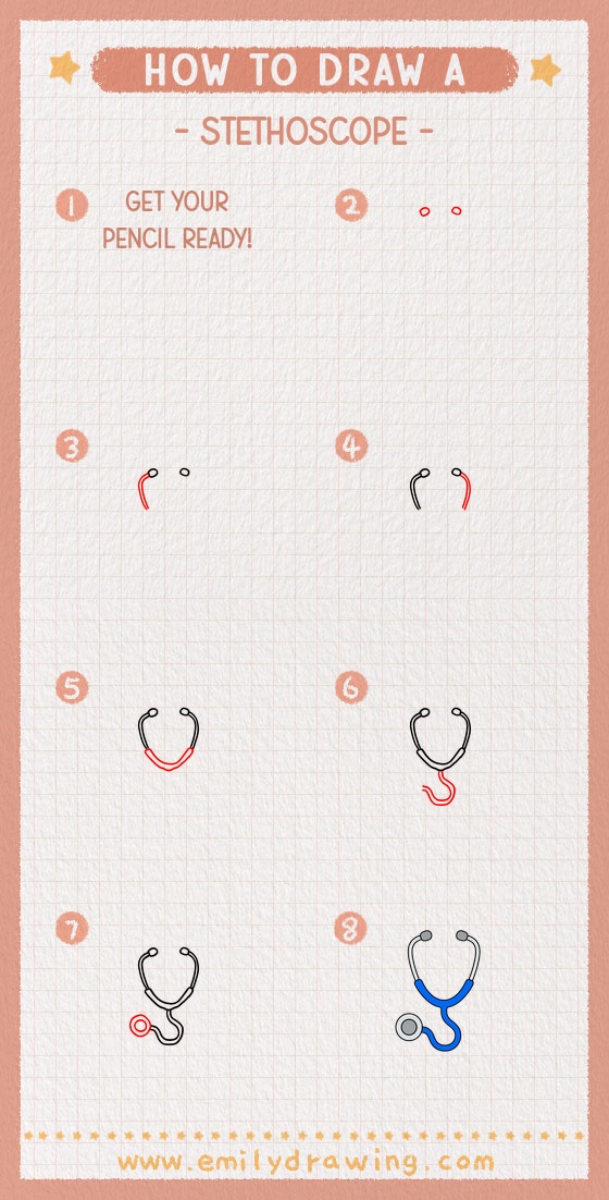 how to draw a stethoscope pinterest pin