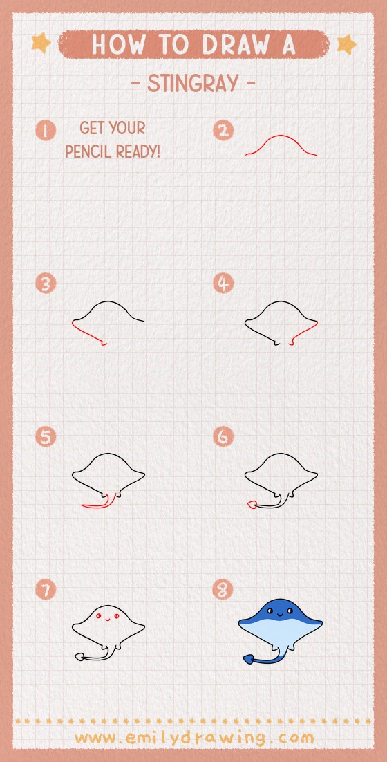 how to draw a stingray pinterest pin