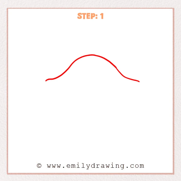 how to draw a stingray - Step 1
