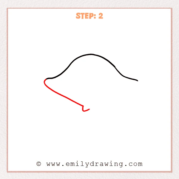 how to draw a stingray - Step 2