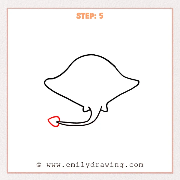 how to draw a stingray - Step 5