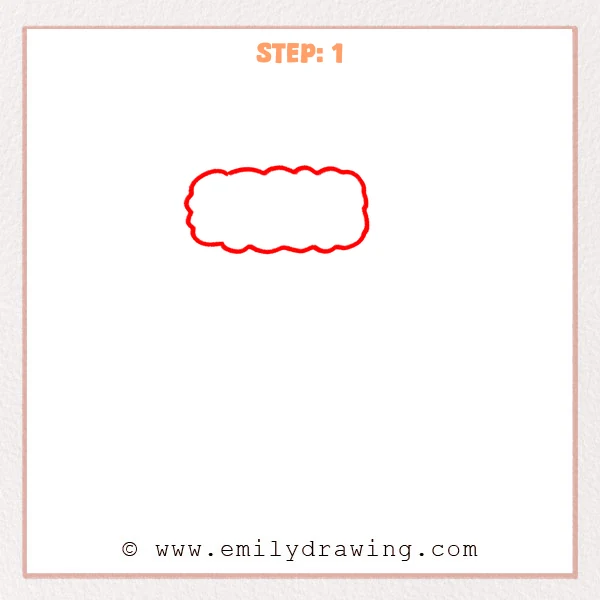 how to draw a stocking - Step 1