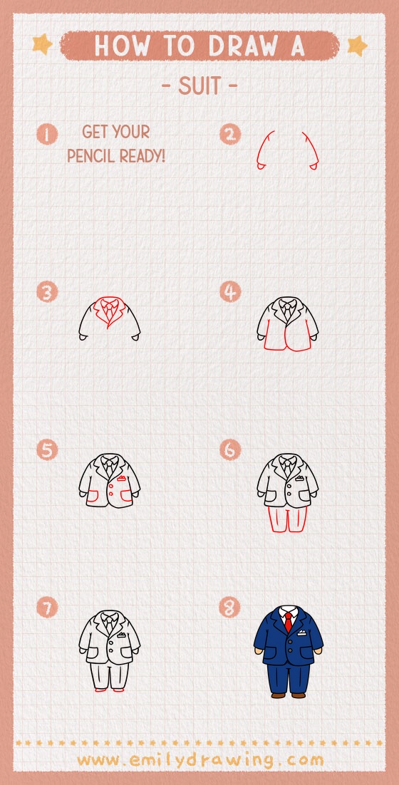how to draw a suit pinterest pin