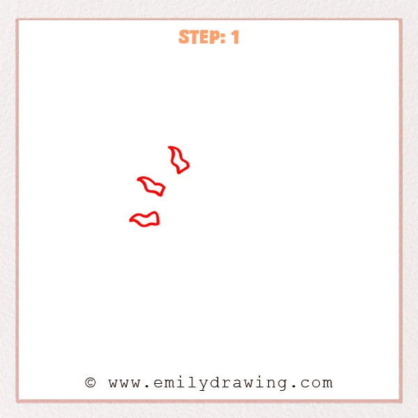 how to draw a sunrise - Step 1
