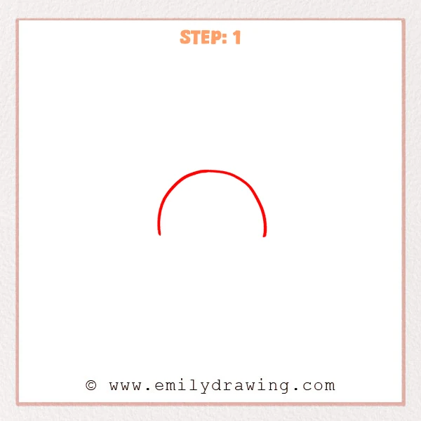 how to draw a sunset - Step 1