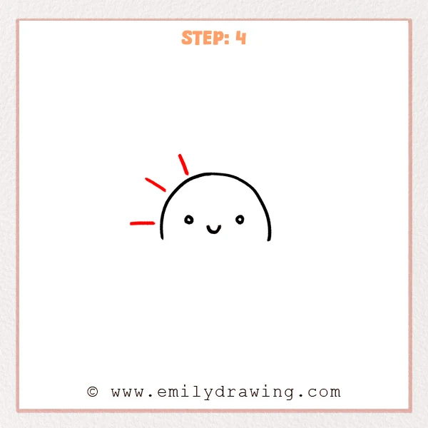 how to draw a sunset - Step 4