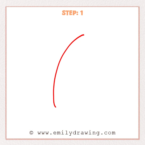 how to draw a surfboard - Step 1