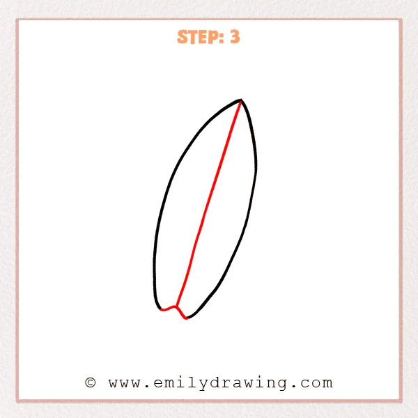 how to draw a surfboard - Step 3