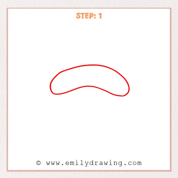 how to draw a sushi - Step 1